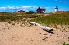 Sandy Path Leads to Race Point Lighthouse in Provincetown